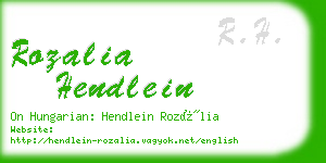 rozalia hendlein business card